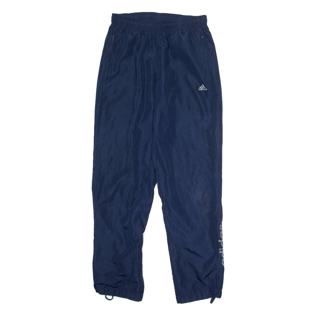 ADIDAS Mesh Lined Mens Track Pants Blue Tapered S W26 L30