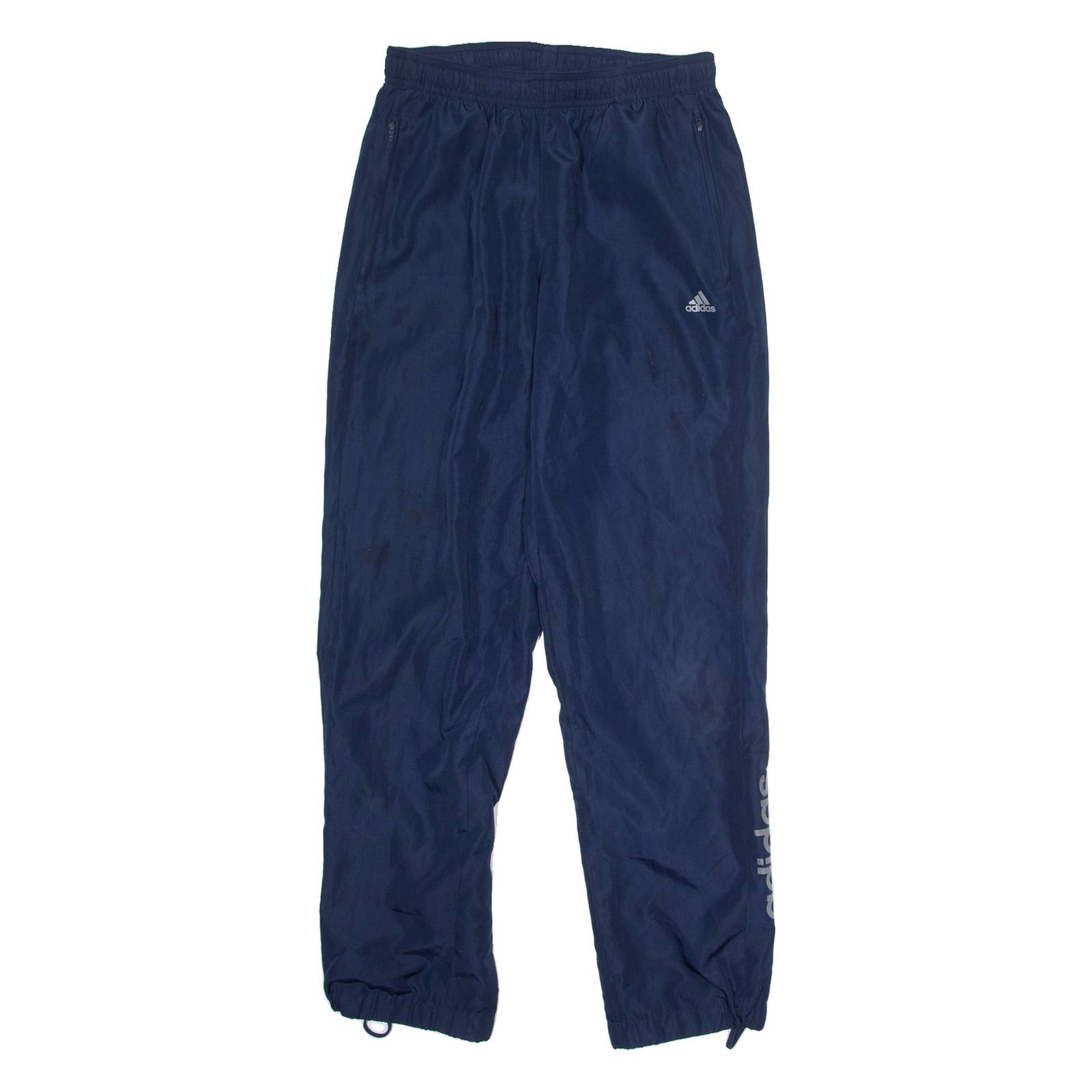 ADIDAS Mesh Lined Mens Track Pants Blue Tapered S W26 L30