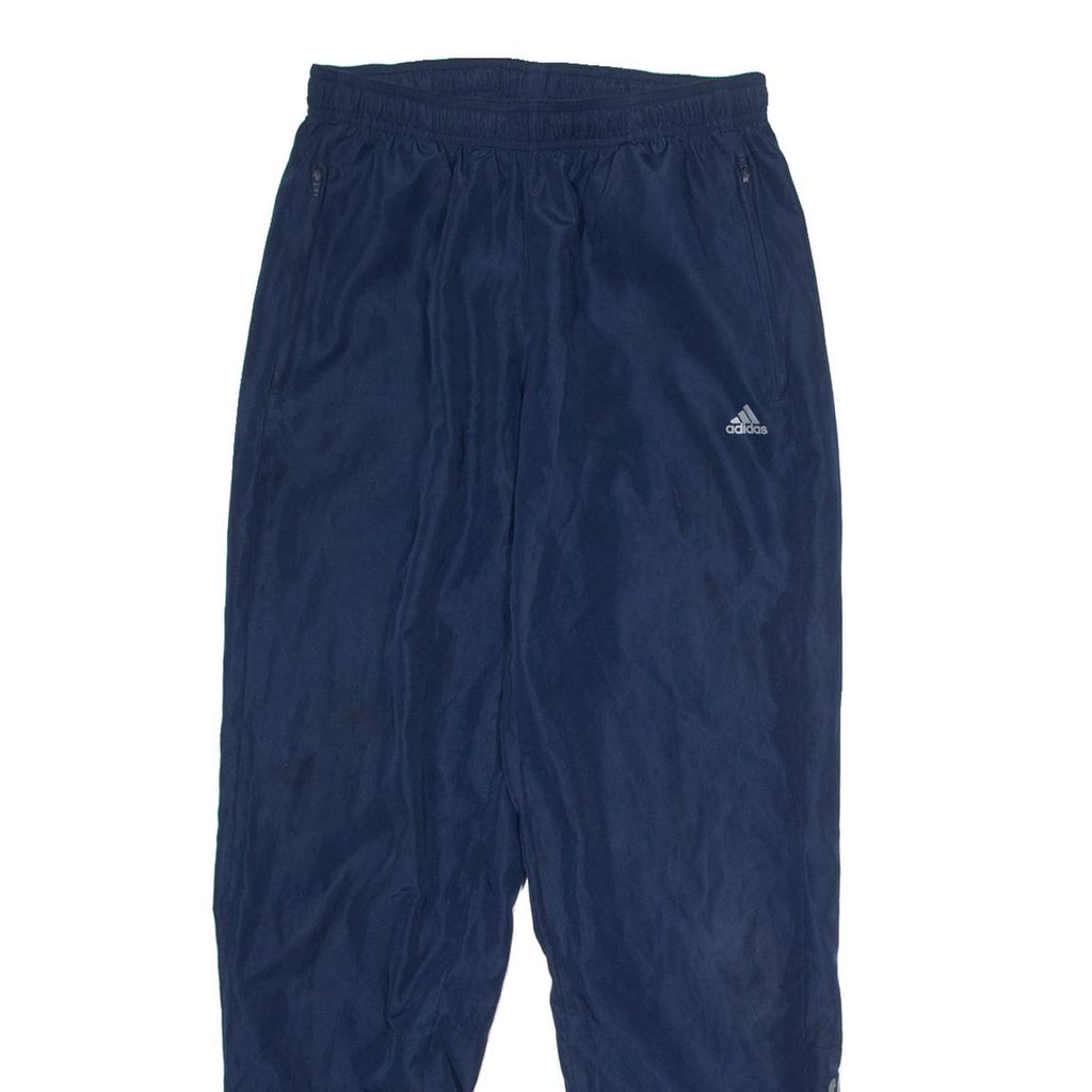 ADIDAS Mesh Lined Mens Track Pants Blue Tapered S W26 L30