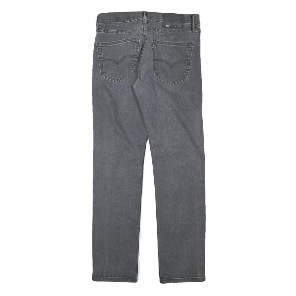 LEVI'S 511 Mens Jeans Black Slim Skinny Denim Medium W29 L30 Zip