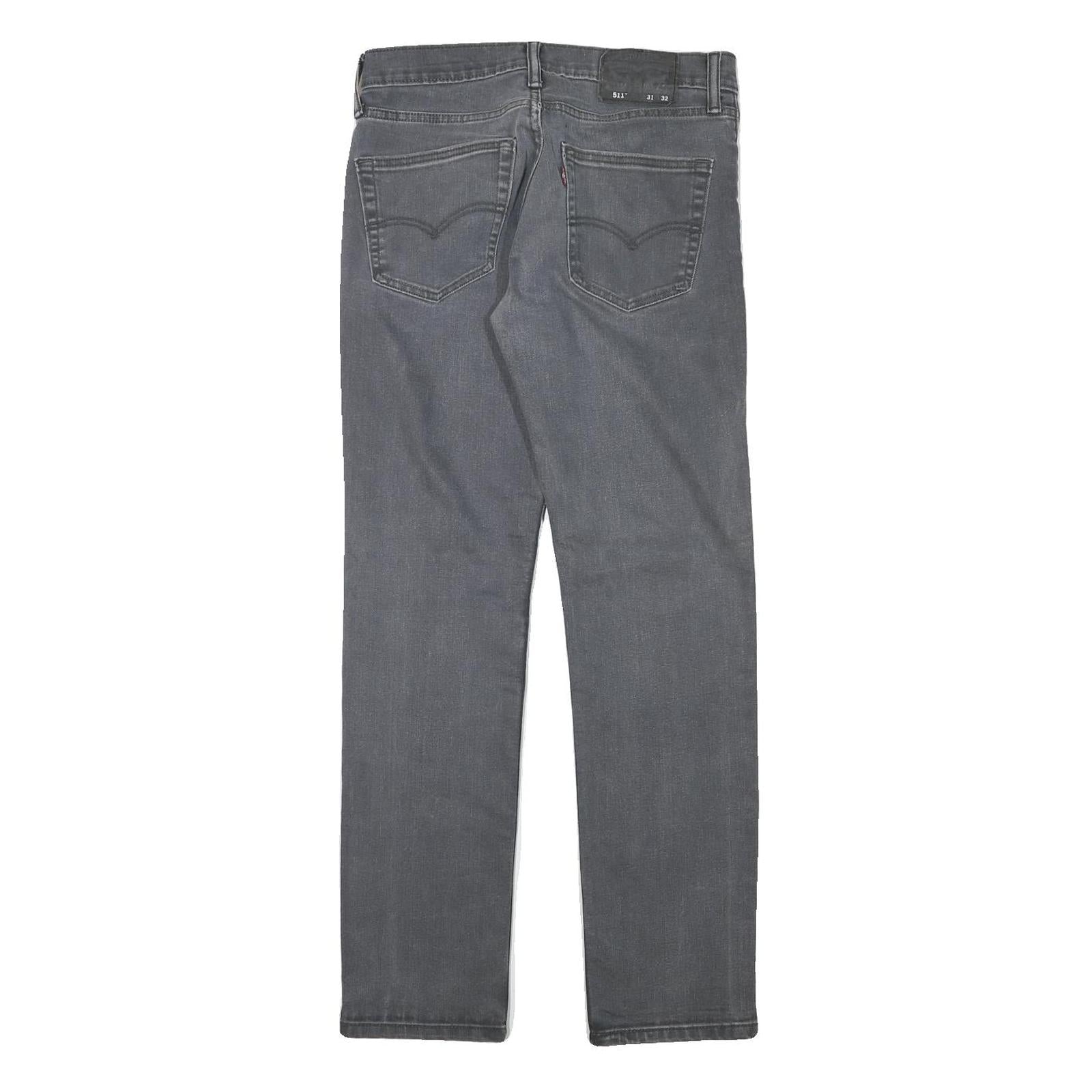 LEVI'S 511 Mens Jeans Black Slim Skinny Denim Medium W29 L30 Zip
