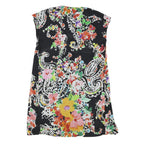 LAUREN RALPH LAUREN Womens Black Floral Paisley Day Dress Polyester Blend UK 8