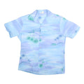 KAI NANI Mens Blue & Green Hawaiian Shirt M Cotton Short Sleeve Relaxed Fit