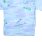 KAI NANI Mens Blue & Green Hawaiian Shirt M Cotton Short Sleeve Relaxed Fit