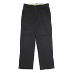 DICKIES Mens Polyester Blend Black Regular Straight Trousers W36 L32 Workwear