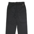 DICKIES Mens Polyester Blend Black Regular Straight Trousers W36 L32 Workwear