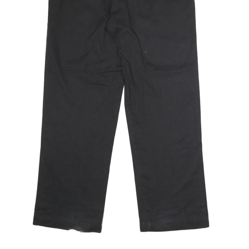 DICKIES Mens Polyester Blend Black Regular Straight Trousers W36 L32 Workwear