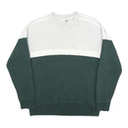ADIDAS Mens Grey & Green Crew Neck S Cotton Blend Sweatshirt Casual Sport