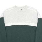 ADIDAS Mens Grey & Green Crew Neck S Cotton Blend Sweatshirt Casual Sport