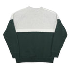 ADIDAS Mens Grey & Green Crew Neck S Cotton Blend Sweatshirt Casual Sport