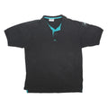 ADIDAS Mens Black & Teal Polo Shirt XL Cotton Short Sleeve Casual Sports