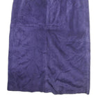 COMINT Womens Purple Cotton Blend Straight Midi Skirt Zip Closure Size M Soft
