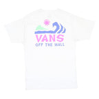 VANS Mens White Graphic T-Shirt M Short Sleeve Crew Neck Skatewear