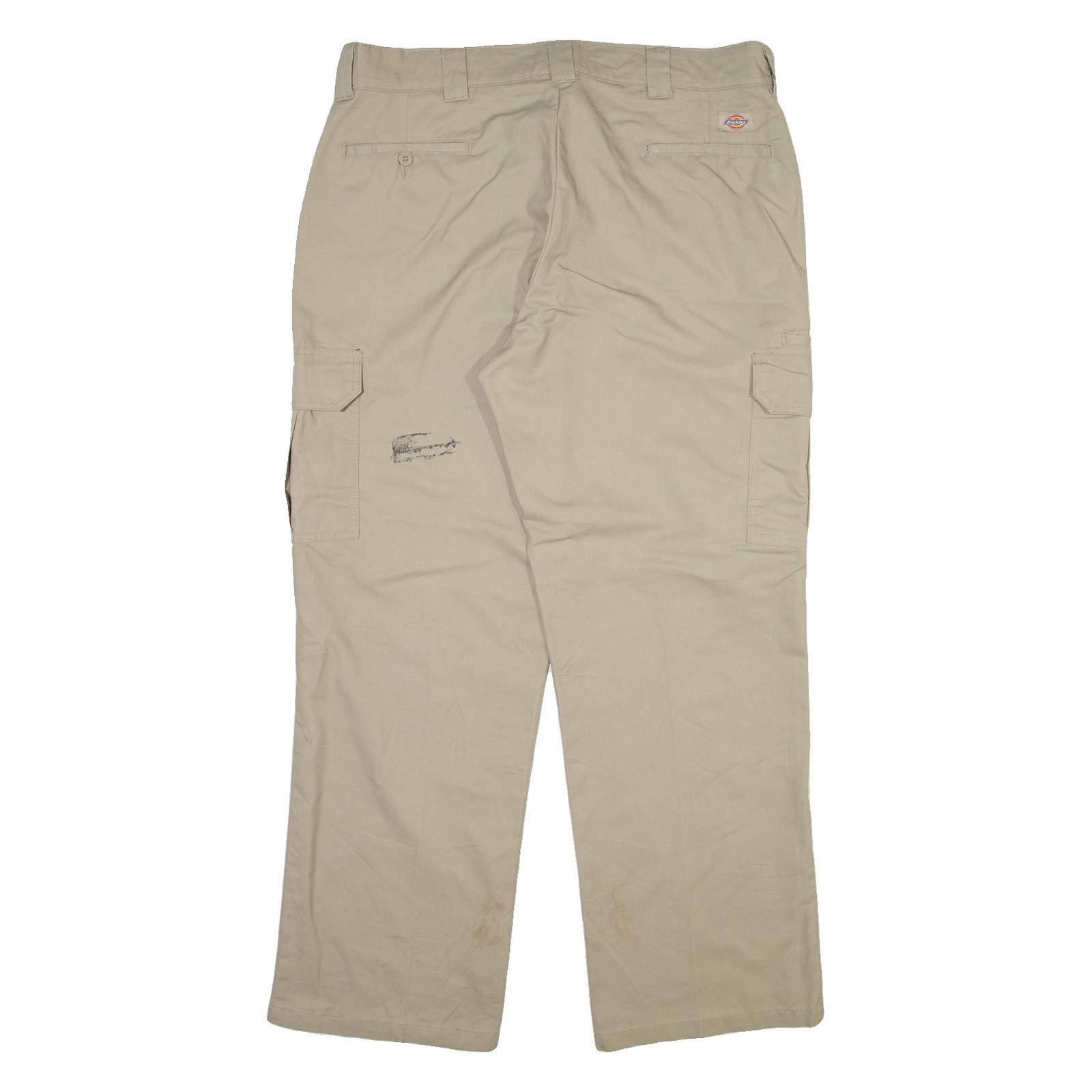 DICKIES Cargo Mens Trousers Beige Relaxed Straight W38 L32