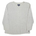 NAUTICA Womens Jumper Grey Tight Knit 3/4 Sleeve L