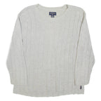 NAUTICA Womens Jumper Grey Tight Knit 3/4 Sleeve L