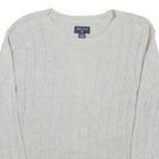 NAUTICA Womens Jumper Grey Tight Knit 3/4 Sleeve L