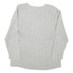 NAUTICA Womens Jumper Grey Tight Knit 3/4 Sleeve L