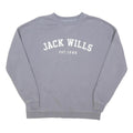 JACK WILLS Womens Grey Sweatshirt Crew Neck UK 6 Cotton Blend Pullover Casual