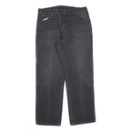 DICKIES Mens Regular Fit Straight Leg Denim Black Cotton Blend W36 L32 Workwear