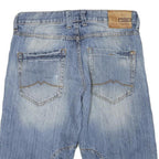 MUSTANG Mens Denim Blue Casual Shorts M W32 Cotton Blend Faded Style