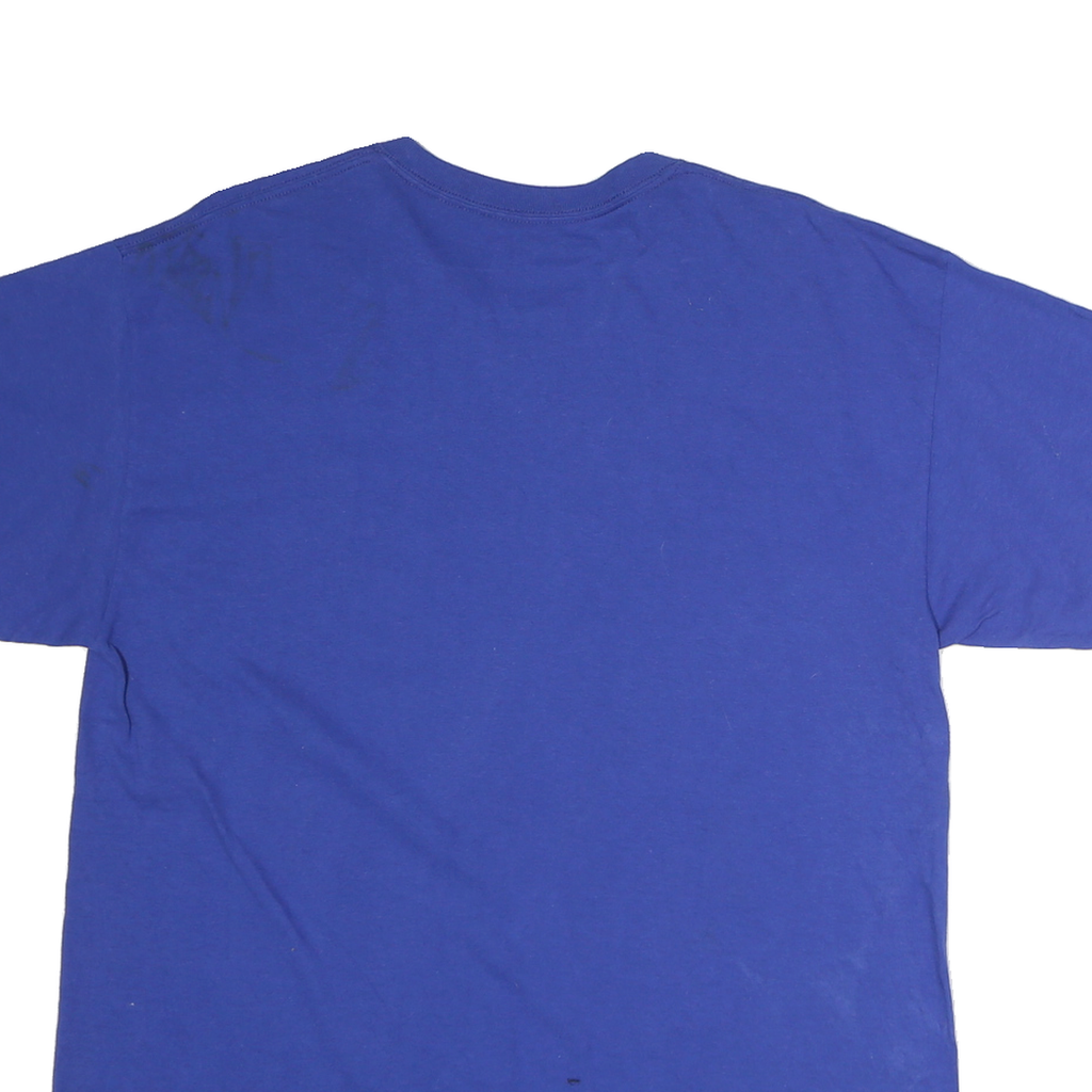 MAJESTIC Mens Blue Cubs National League Champions Graphic T-Shirt L Short Sleeve