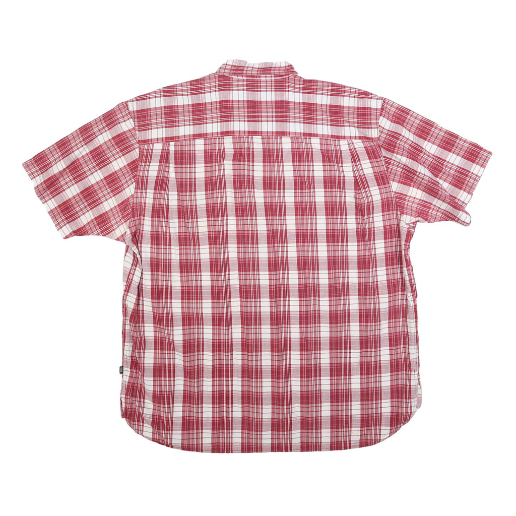 WRANGLER Mens Red & White Check Shirt Cotton Blend L Casual Button-Down Summer