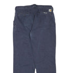 CARHARTT Mens Cotton Blend Navy Regular Fit Straight Leg Trousers W36 L34