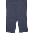 CARHARTT Mens Cotton Blend Navy Regular Fit Straight Leg Trousers W36 L34