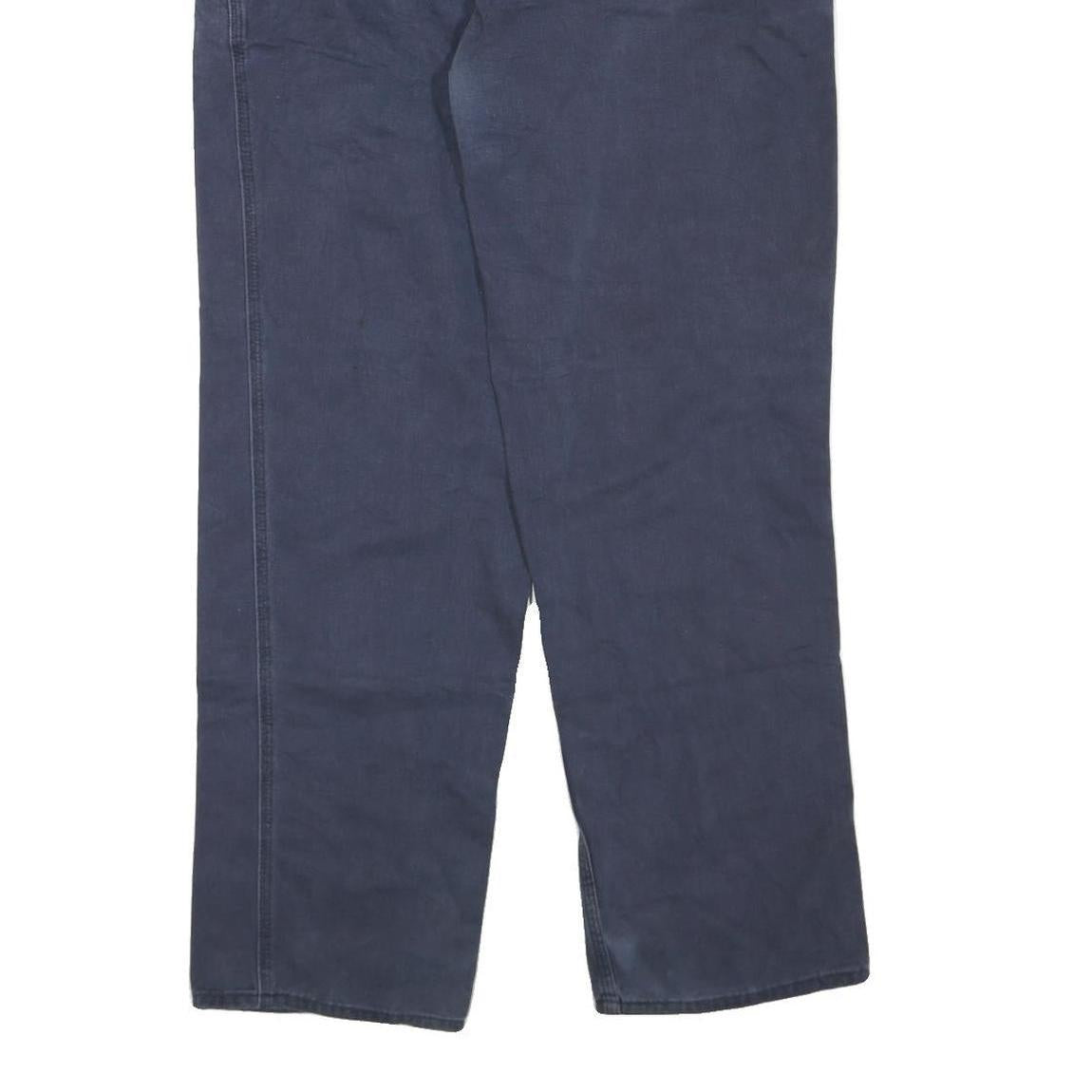 CARHARTT Mens Cotton Blend Navy Regular Fit Straight Leg Trousers W36 L34