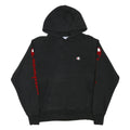 CHAMPION Mens Black Pullover Hoodie M Embroidered Logo Sleeve Print