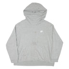 NIKE Womens Grey Hoodie 2XL Cotton Blend Pullover Sweatshirt Casual