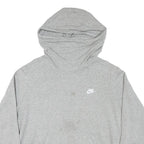 NIKE Womens Grey Hoodie 2XL Cotton Blend Pullover Sweatshirt Casual