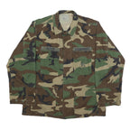 AMERICAN APPAREL Mens Green & Brown Camouflage Military Jacket M Cotton Blend