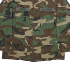 AMERICAN APPAREL Mens Green & Brown Camouflage Military Jacket M Cotton Blend
