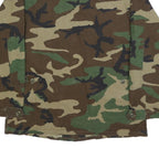 AMERICAN APPAREL Mens Green & Brown Camouflage Military Jacket M Cotton Blend