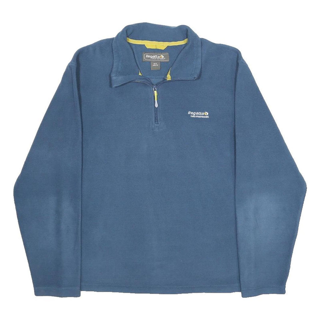 REGATTA Mens Blue Plain Pullover Crew Neck Basic Knit S Outdoor Casual Jumper