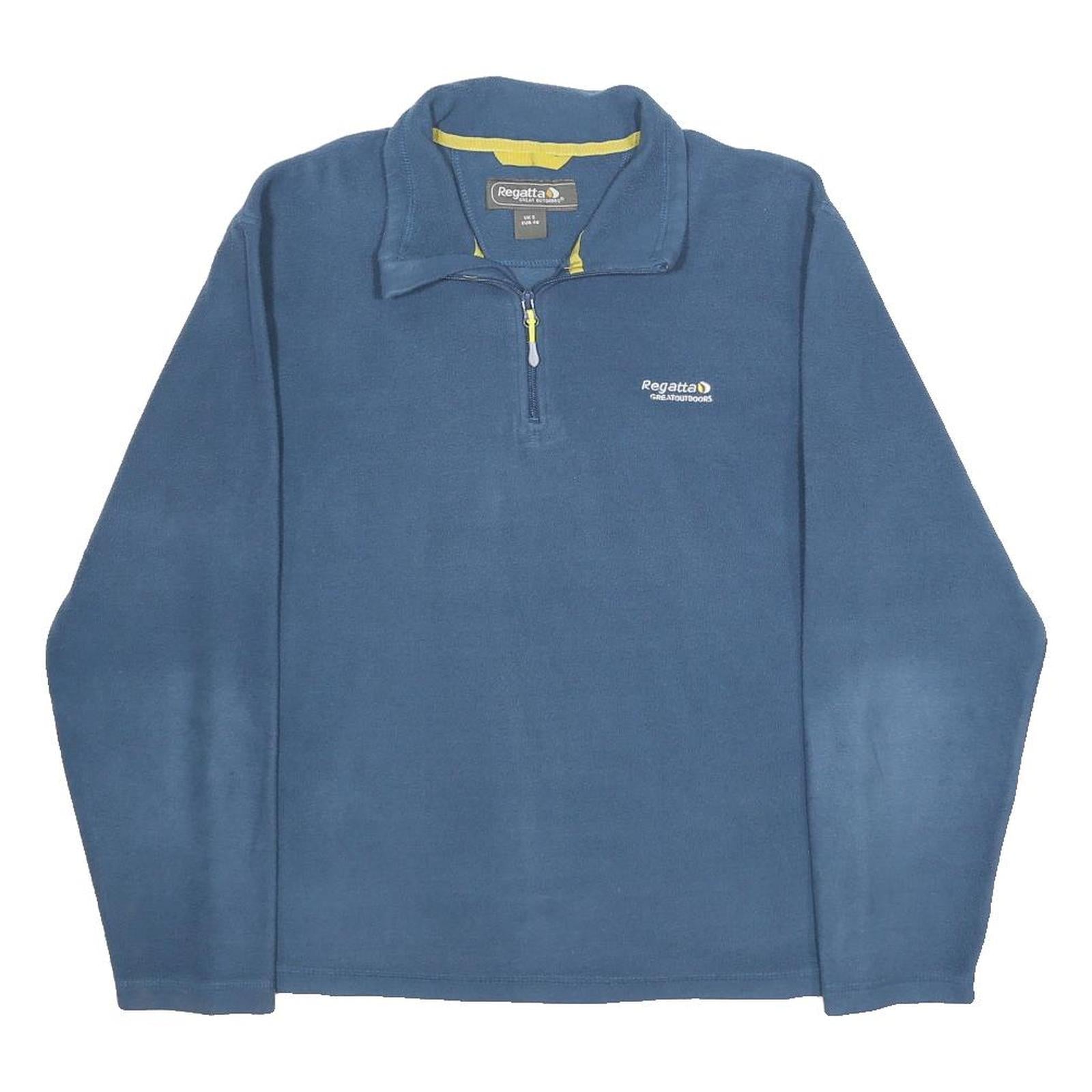 REGATTA Mens Blue Plain Pullover Crew Neck Basic Knit S Outdoor Casual Jumper
