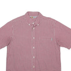 CARHARTT Boys Red & White Check Shirt L Button Down Casual Cotton Blend
