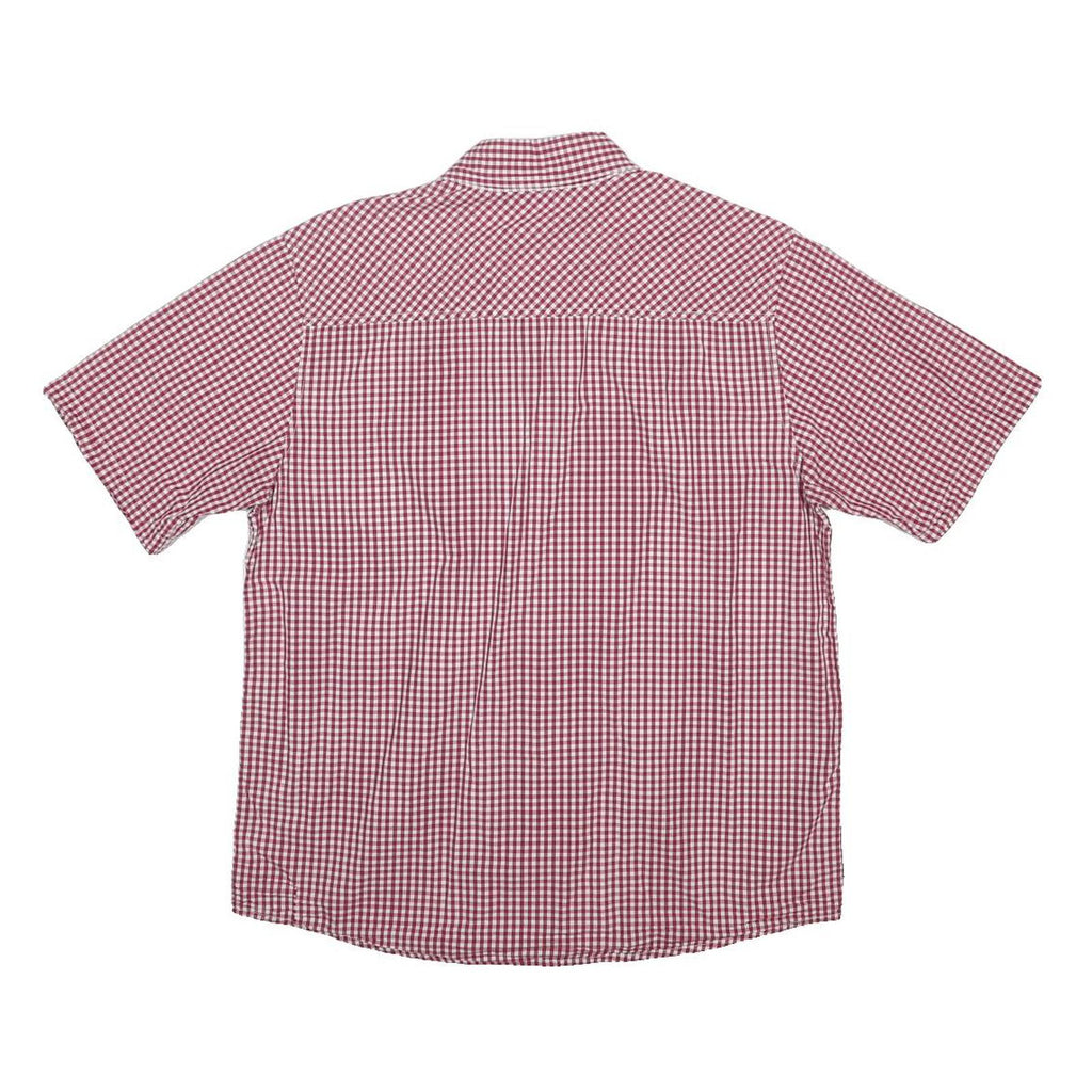 CARHARTT Boys Red & White Check Shirt L Button Down Casual Cotton Blend
