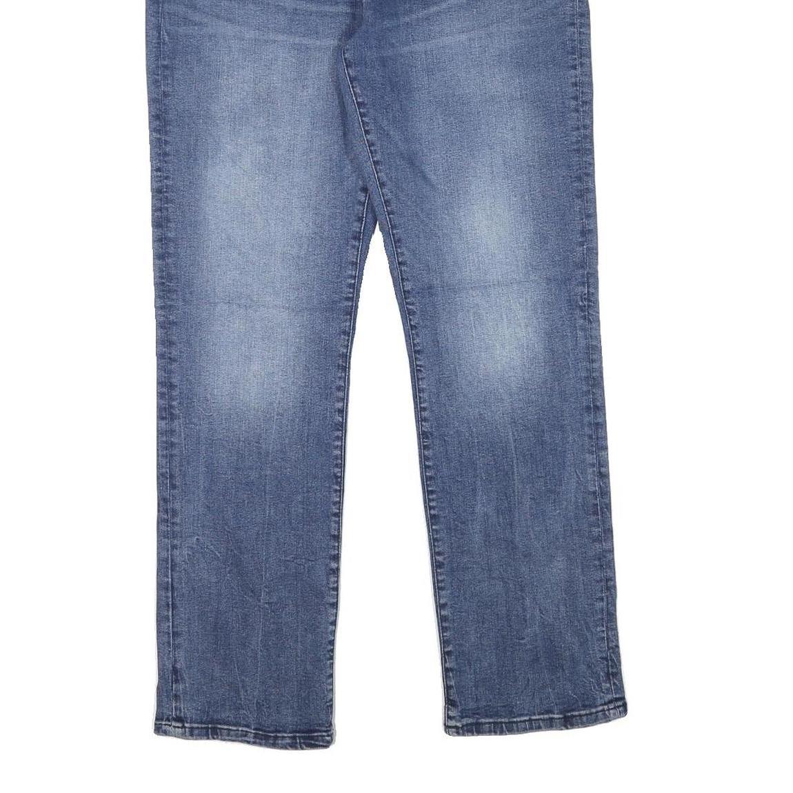 GUESS Mens Regular Fit Blue Denim Jeans W34 L37 Cotton Blend Zip Pockets