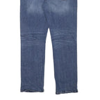 GUESS Mens Regular Fit Blue Denim Jeans W34 L37 Cotton Blend Zip Pockets
