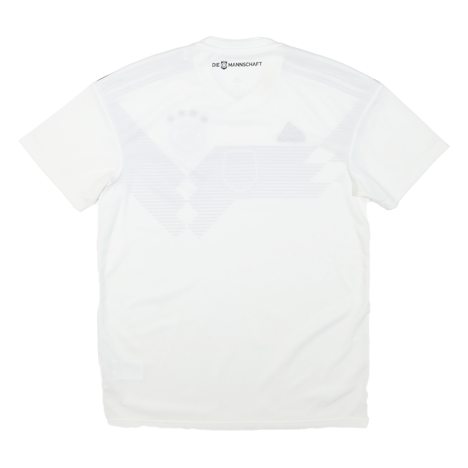 ADIDAS Mens White & Black Football Shirt M Short Sleeve V-Neck Germany Crest