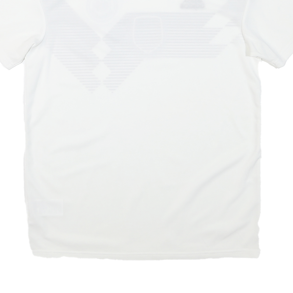 ADIDAS Mens White & Black Football Shirt M Short Sleeve V-Neck Germany Crest