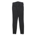 TRUE RELIGION Womens Jeans Black Slim Skinny Denim Medium W27 L28 Raw Edge Zip