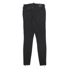 TRUE RELIGION Womens Jeans Black Slim Skinny Denim Medium W27 L28 Raw Edge Zip