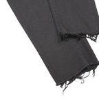 TRUE RELIGION Womens Jeans Black Slim Skinny Denim Medium W27 L28 Raw Edge Zip