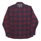 GRAYERS Mens Red & Black Check Flannel Shirt L Cotton Blend Casual Button Up