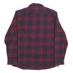 GRAYERS Mens Red & Black Check Flannel Shirt L Cotton Blend Casual Button Up