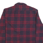 GRAYERS Mens Red & Black Check Flannel Shirt L Cotton Blend Casual Button Up